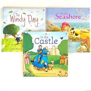 Usborne Book Bundle Soft Touch Stories Bedtime Windy Day Castle Seashore EUC EDC